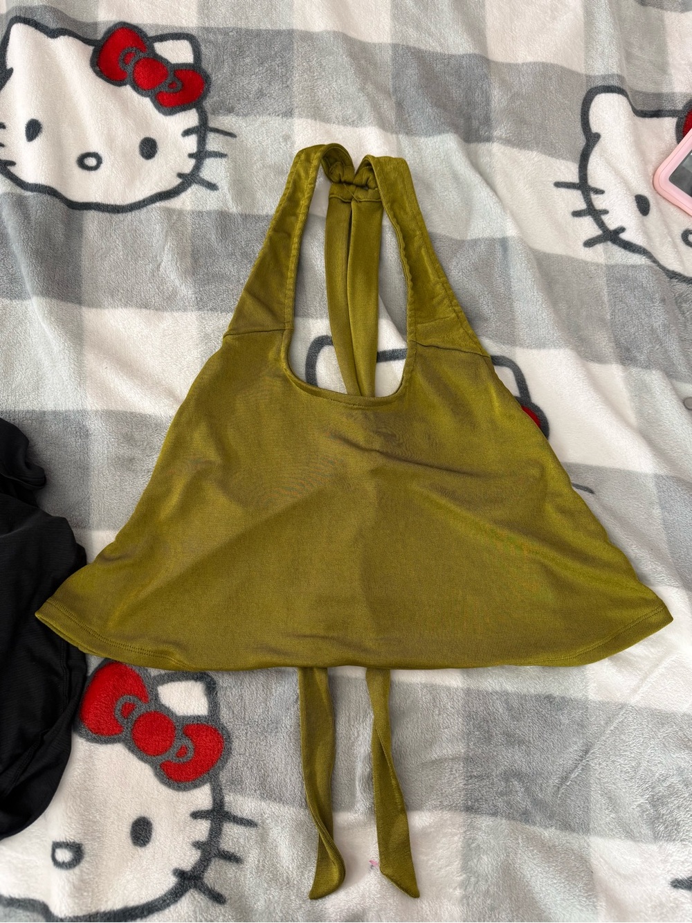 Free People intimately olive flowy crop top